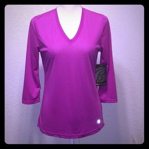NWT Bally Total Fitness Fushia Pink Tee: M Best Offer